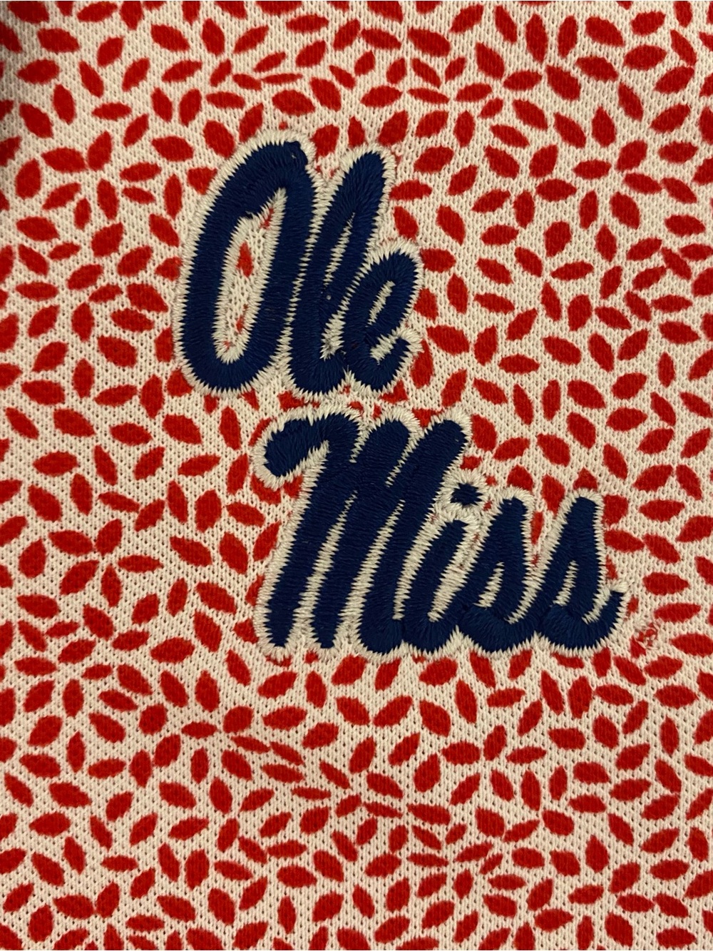 Ole Miss Rebels Cutter & Buck Virtue Eco Pique Floral Polo Mens M NWT - Picture 6 of 11